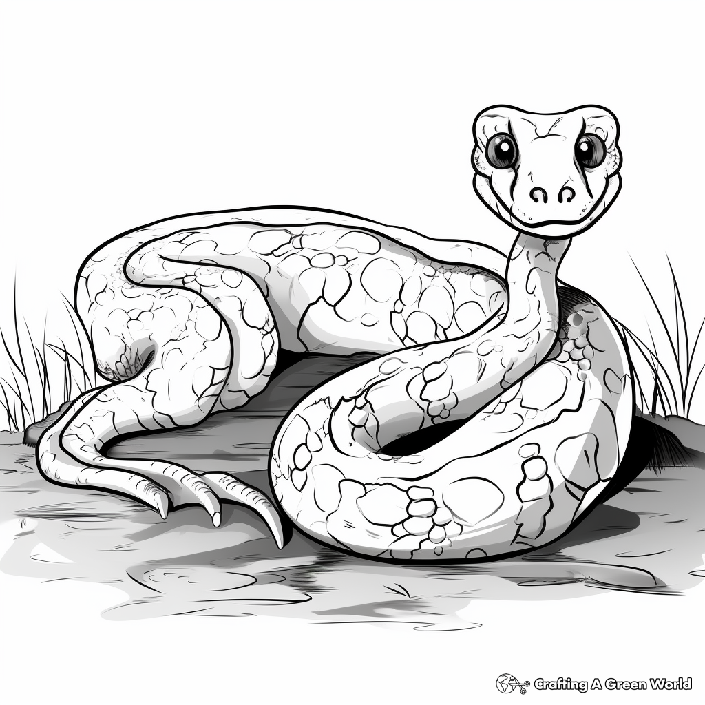 Boa constrictor coloring pages