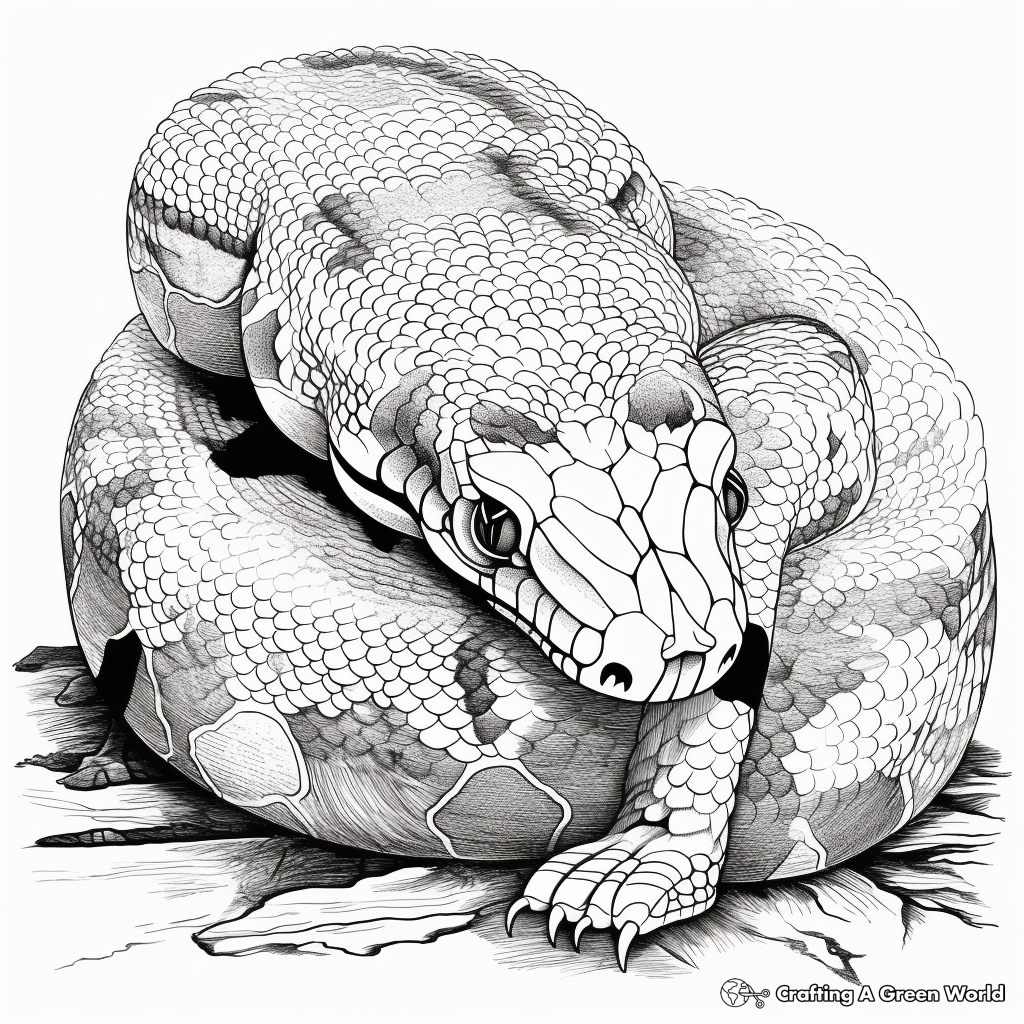 Boa constrictor coloring pages