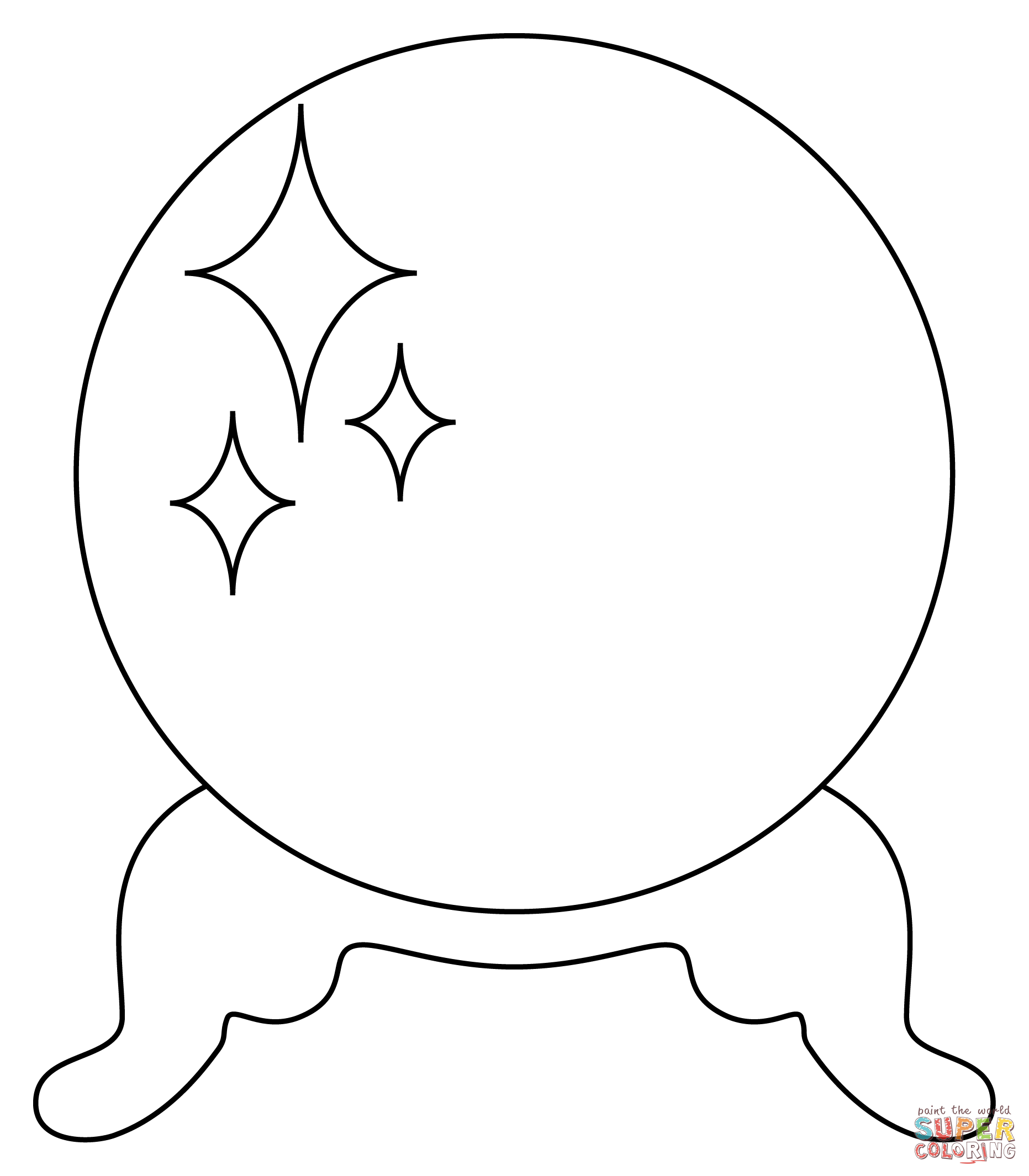 Crystal ball coloring page free printable coloring pages