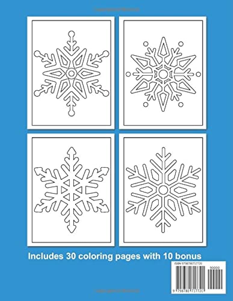 Snowflake coloring book for kids beautiful snowflake coloring book for kids ages