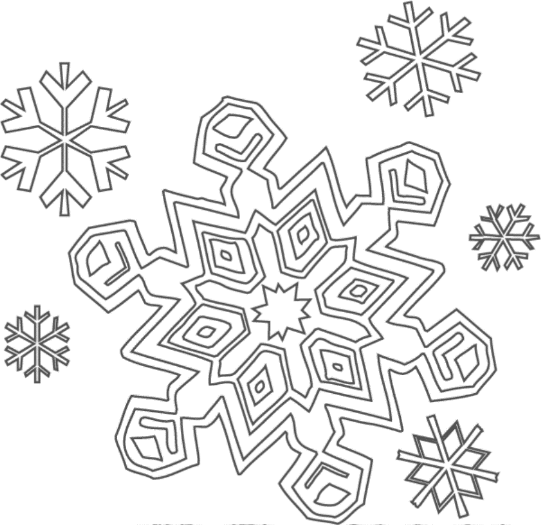 Coloring pages printable snowflake coloring pages