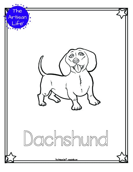 Free printable dog breed coloring pages for kids
