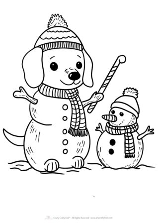 Printable snowman coloring pages for winter fun