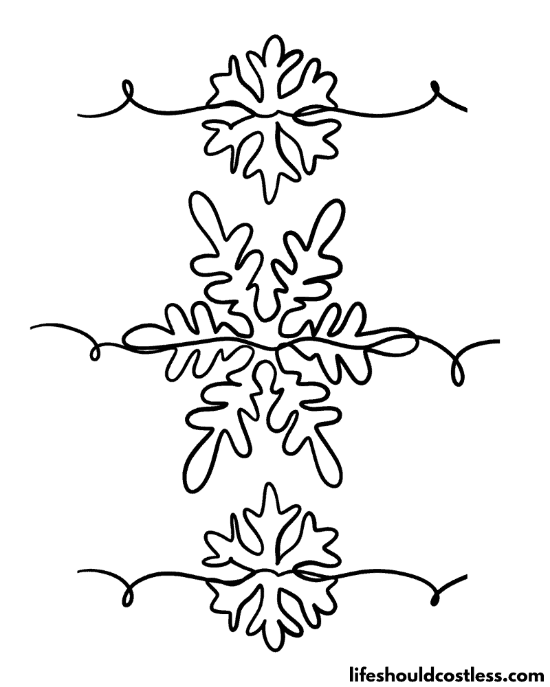Snowflake coloring pages free printable pdf templates