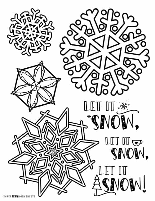 Snowflake coloring pages