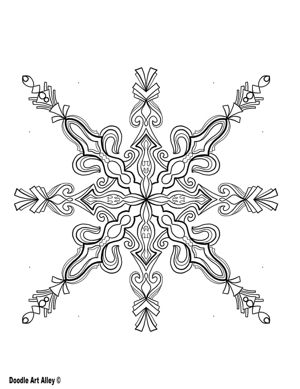 Snowflake coloring pages
