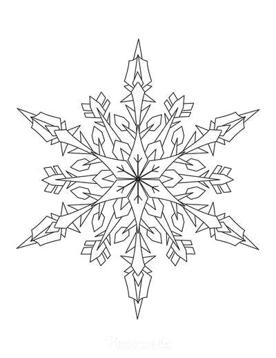 Best snowflake coloring pages free snowflake templates