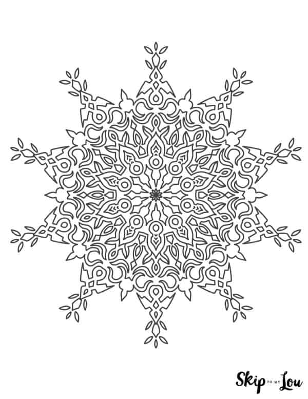 Snowflake coloring pages skip to my lou