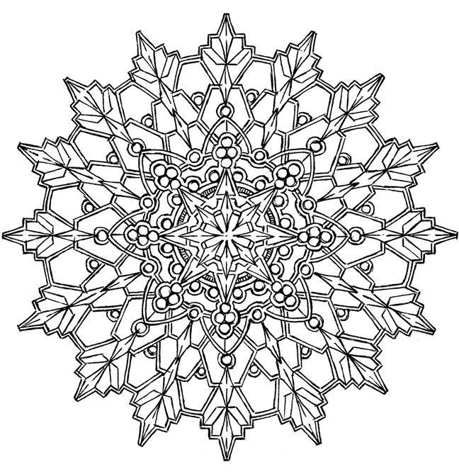 Coloring pages adult snowflake coloring page