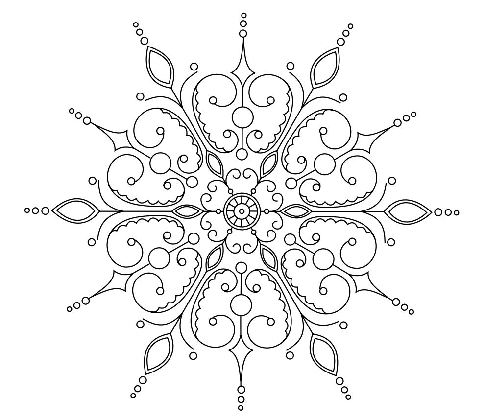 Free printable snowflake coloring pages for kids