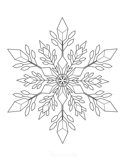 Best snowflake coloring pages free snowflake templates