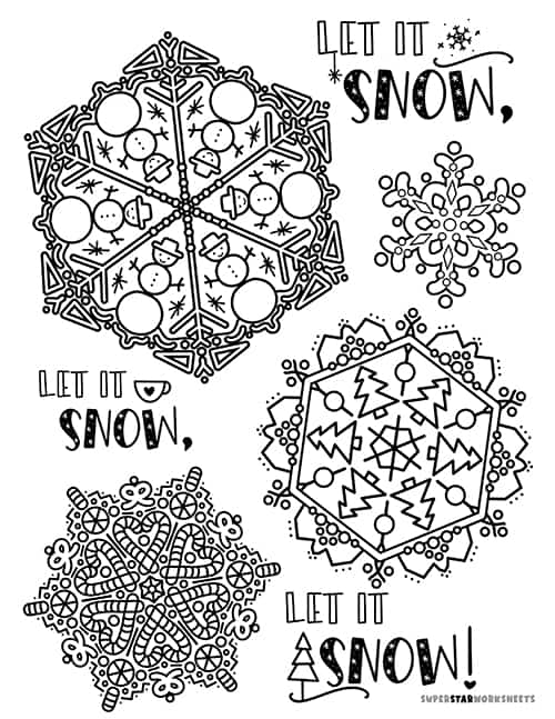 Snowflake coloring pages