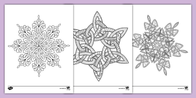 Celtic snowflake coloring pages resources usa