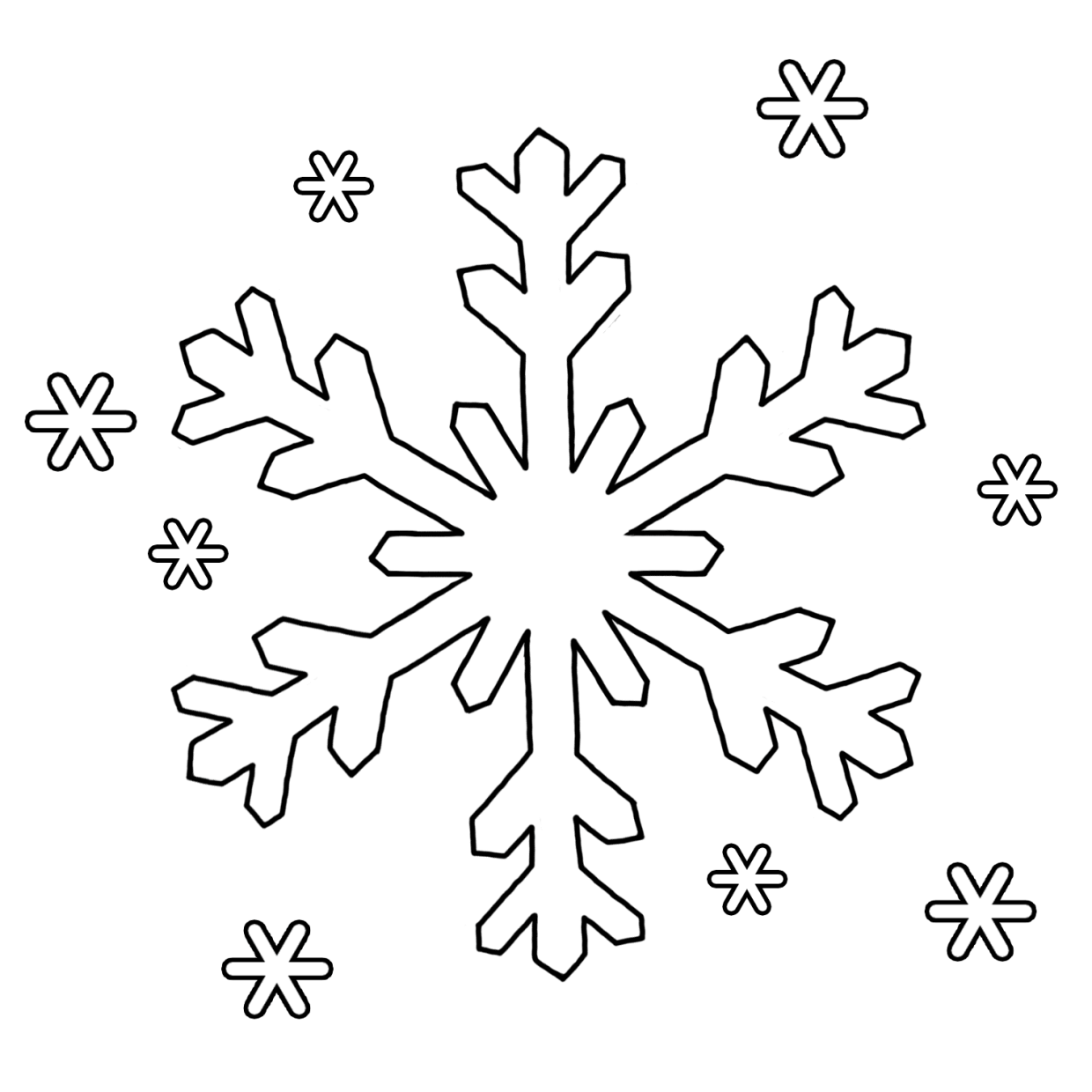 Printable snowflake coloring pages free for kids and adults