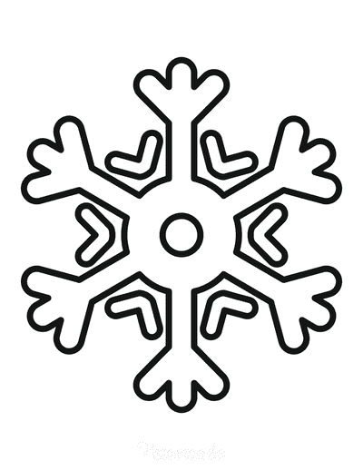 Best snowflake coloring pages free snowflake templates