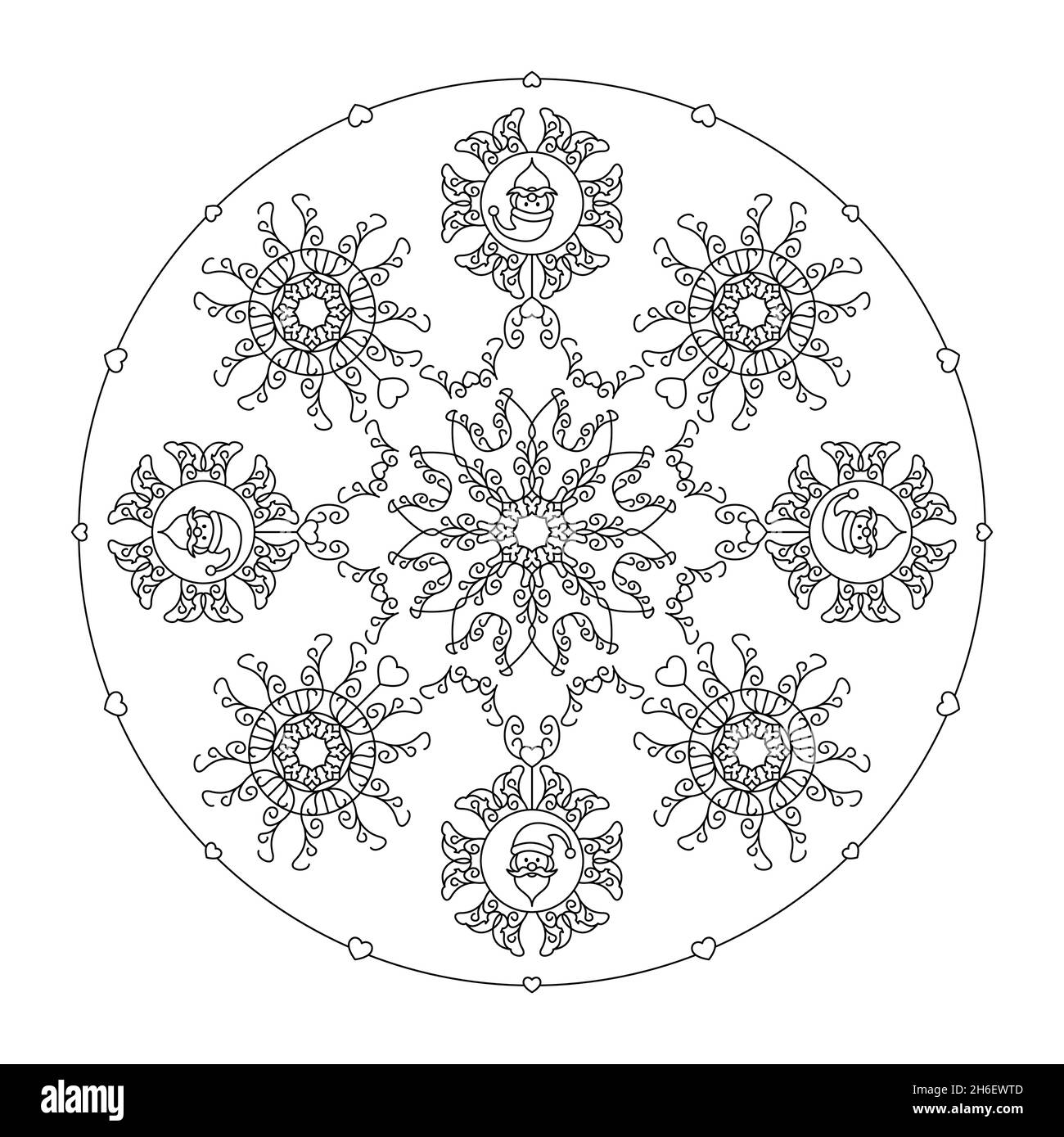 Hearts christmas black and white stock photos images