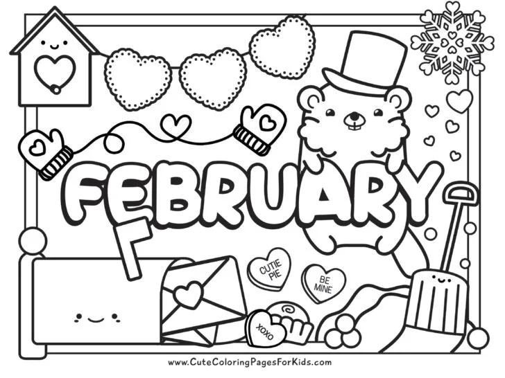 February coloring pages