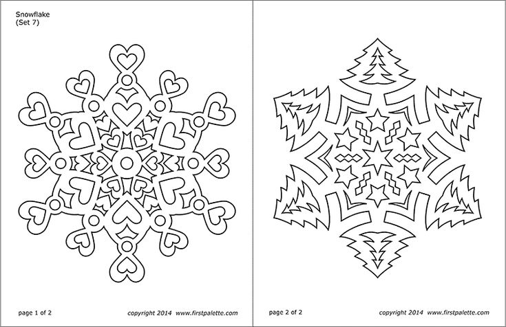 Snowflake coloring pages free printable templates coloring pages firstpaletâ snowflake coloring pages free printable coloring pages mandala printable free