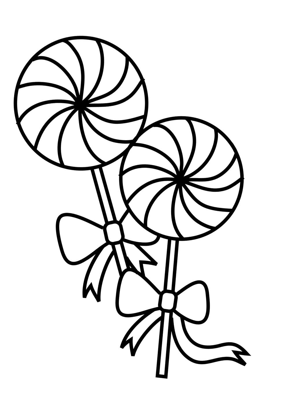 Two lollipop coloring page candy coloring pages coloring pages free printable coloring