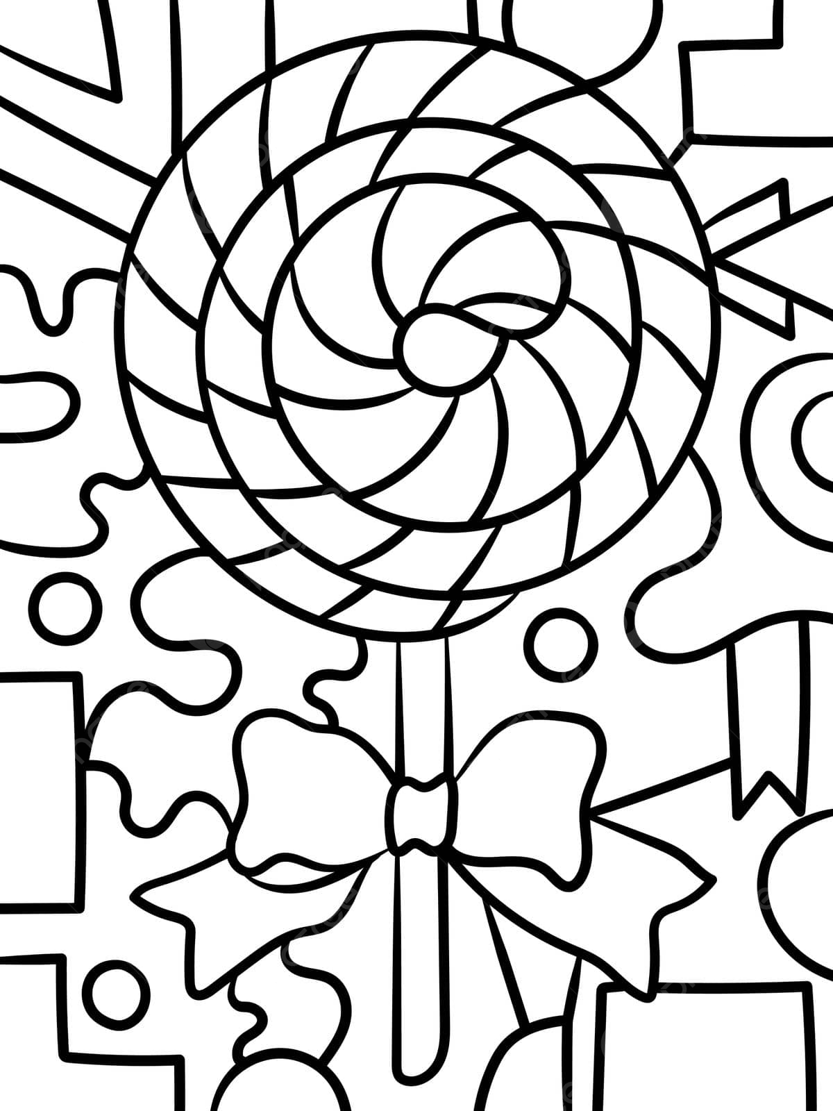 Lollipop coloring page png transparent images free download vector files