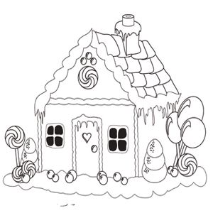 Snoephuisje tekening