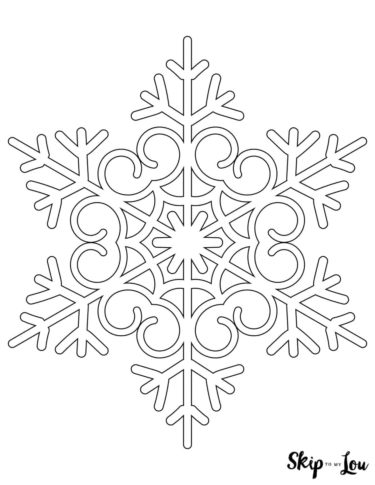 Snowflake coloring pages skip to my lou