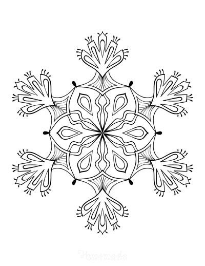 Best snowflake coloring pages free snowflake templates