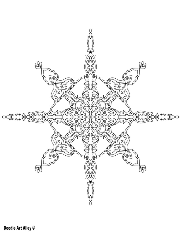 Snowflake coloring pages