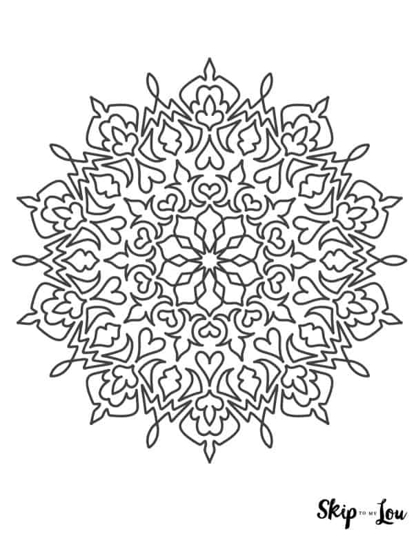 Snowflake coloring pages skip to my lou