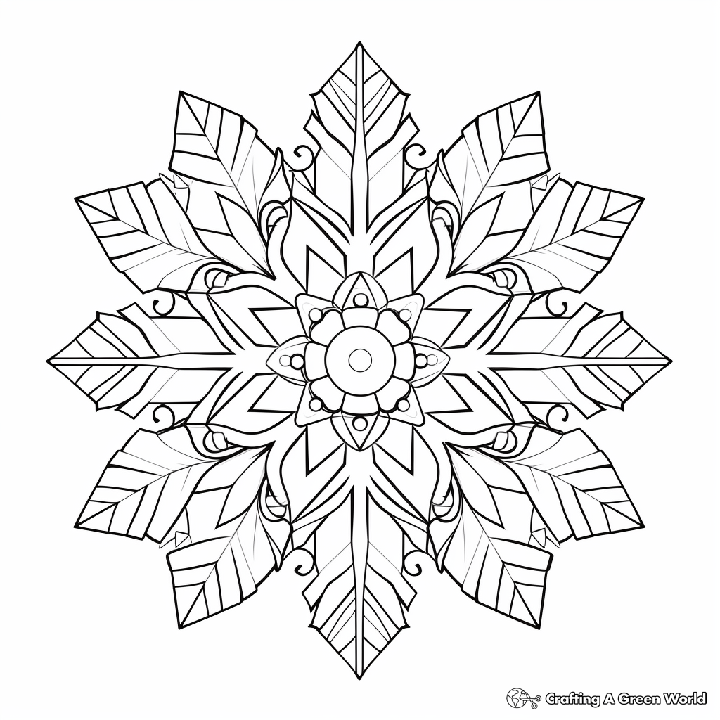 Snowflake coloring pages