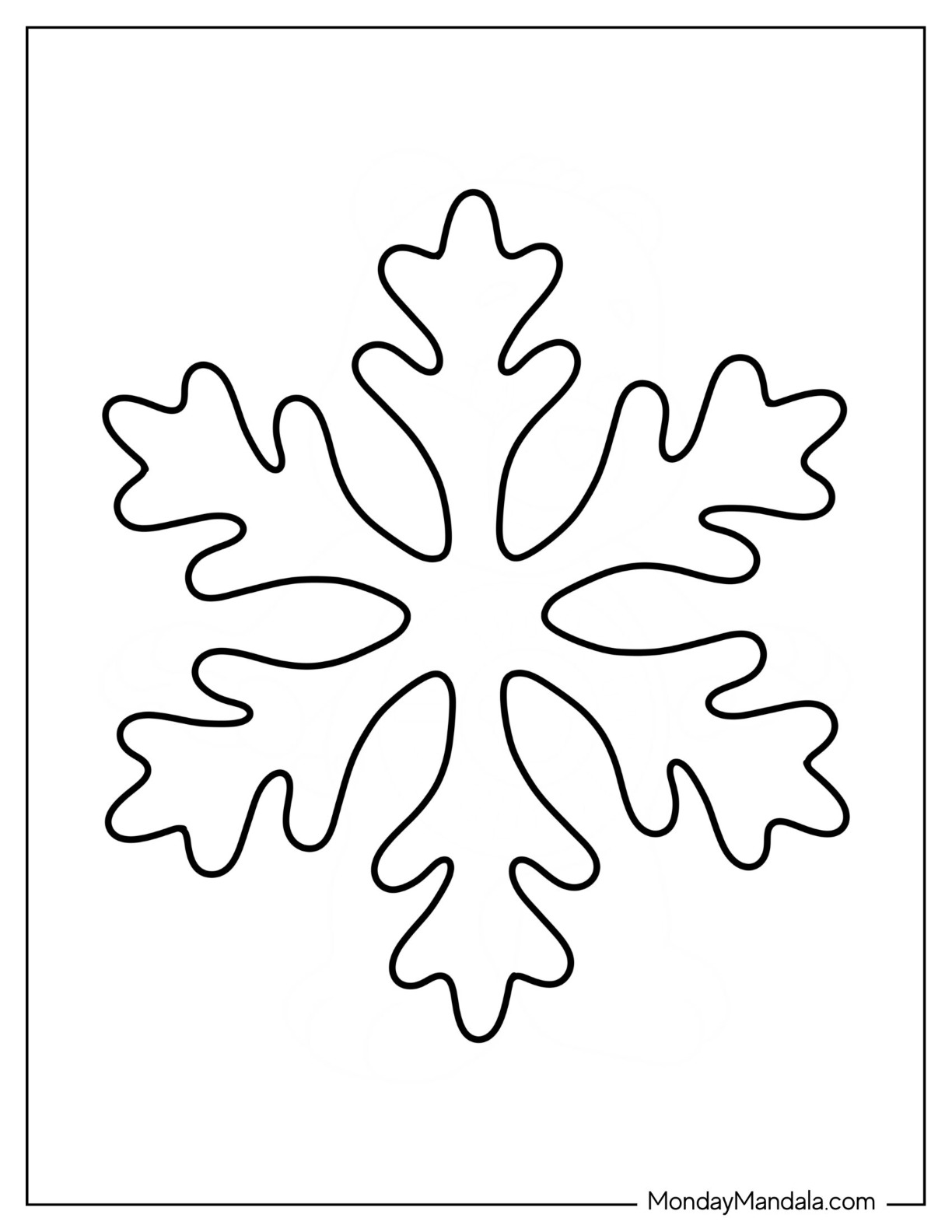 Snowflake coloring pages free pdf printables