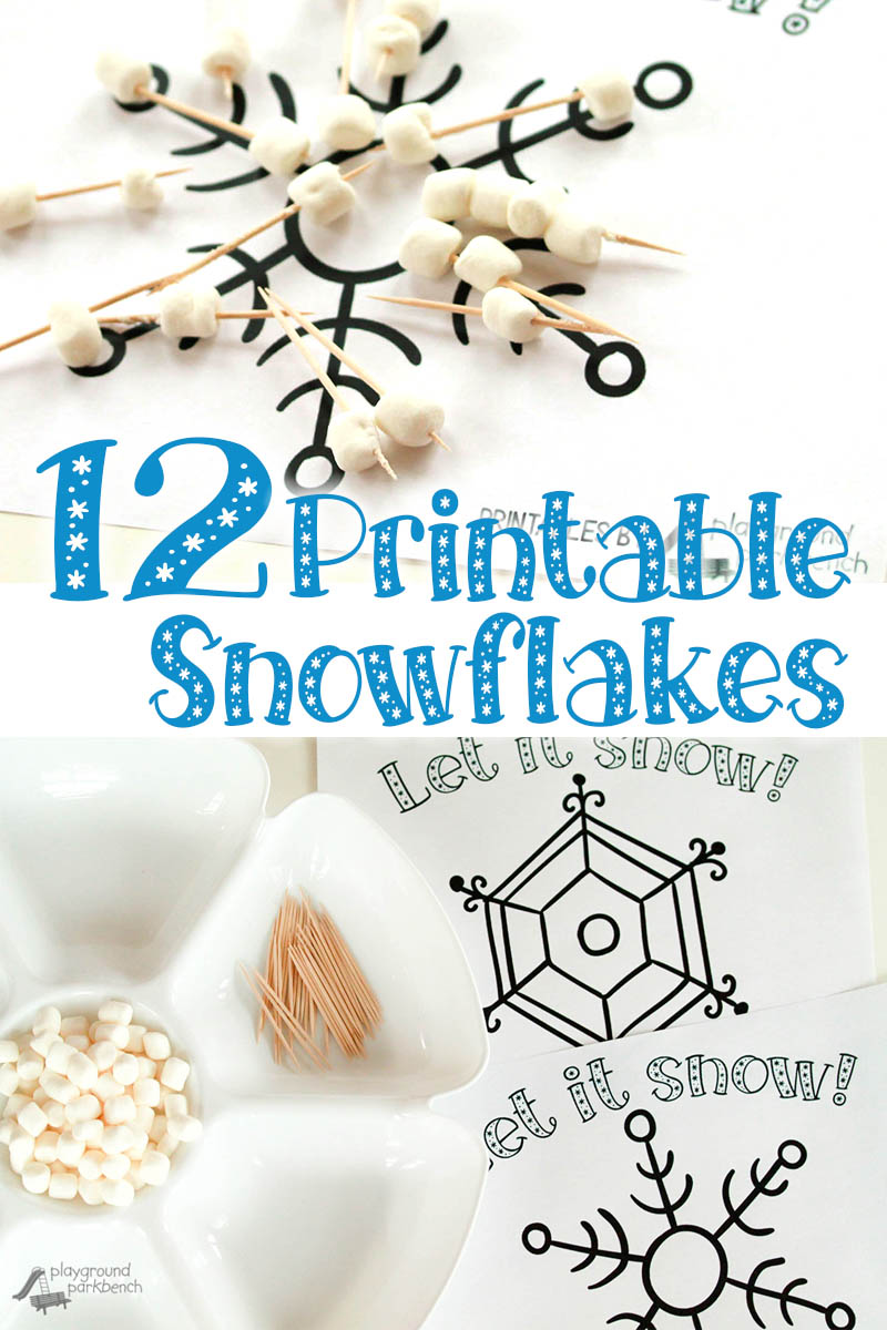 Printable snowflake template