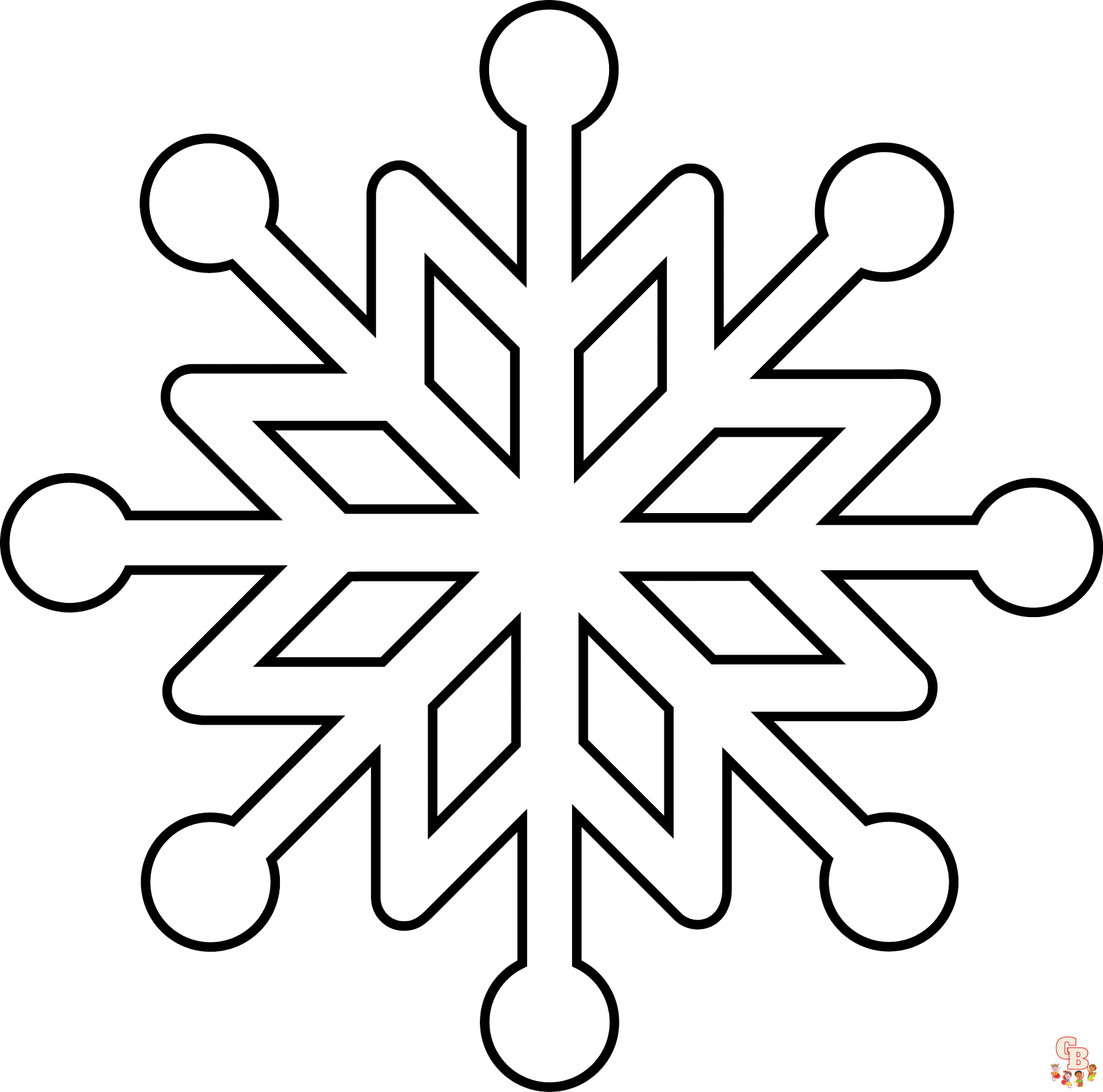Printable snowflake coloring pages free for kids and adults