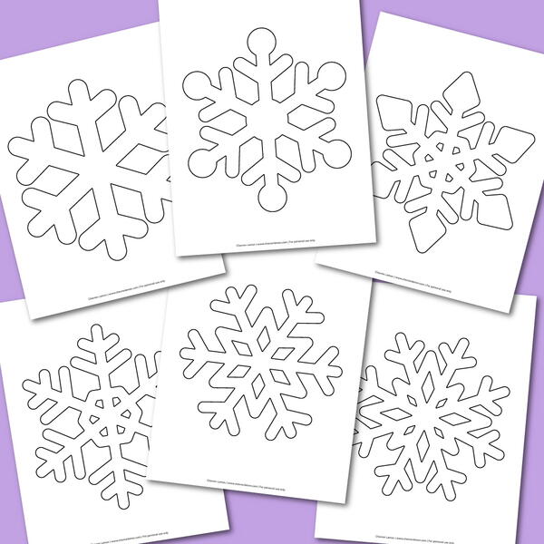 Printable snowflake coloring pages