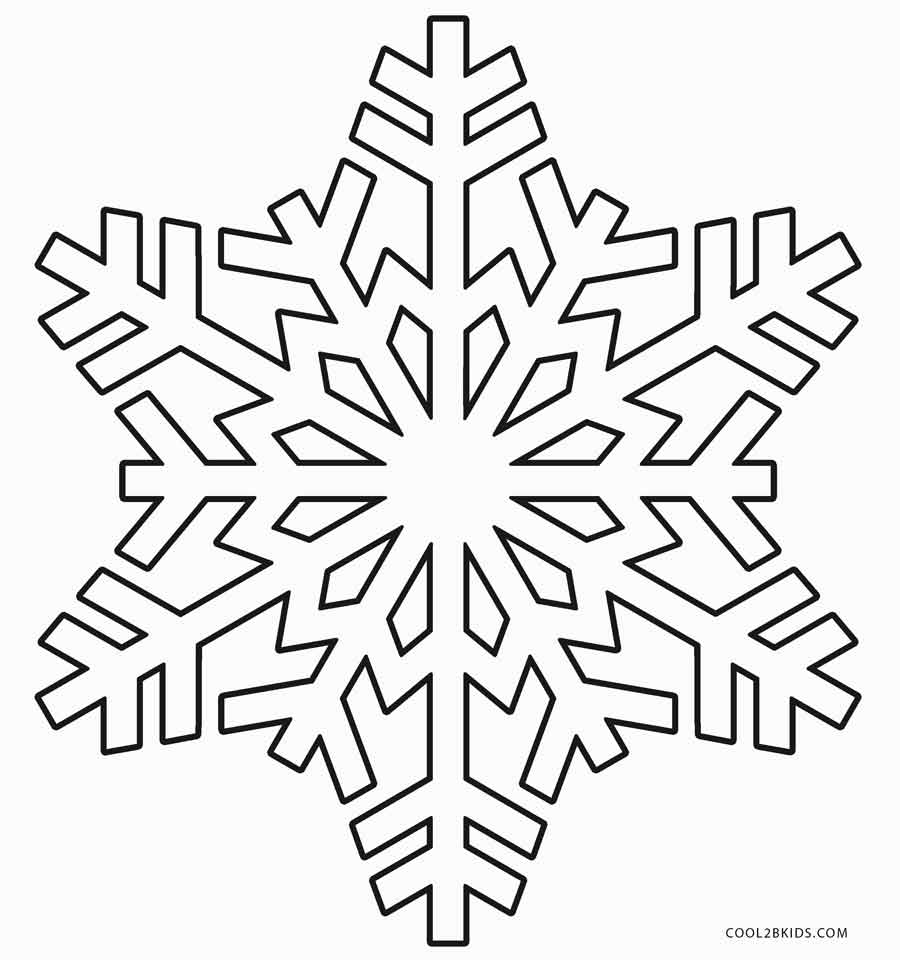 Printable snowflake coloring pages for kids