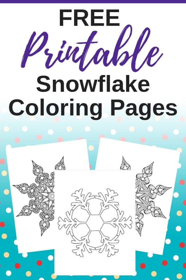 Printable snowflake coloring pages