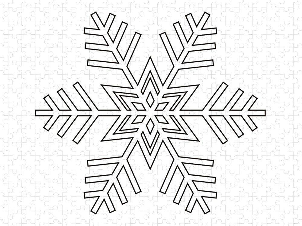 Snowflake in black and white jigsaw puzzle by eclectic at heart