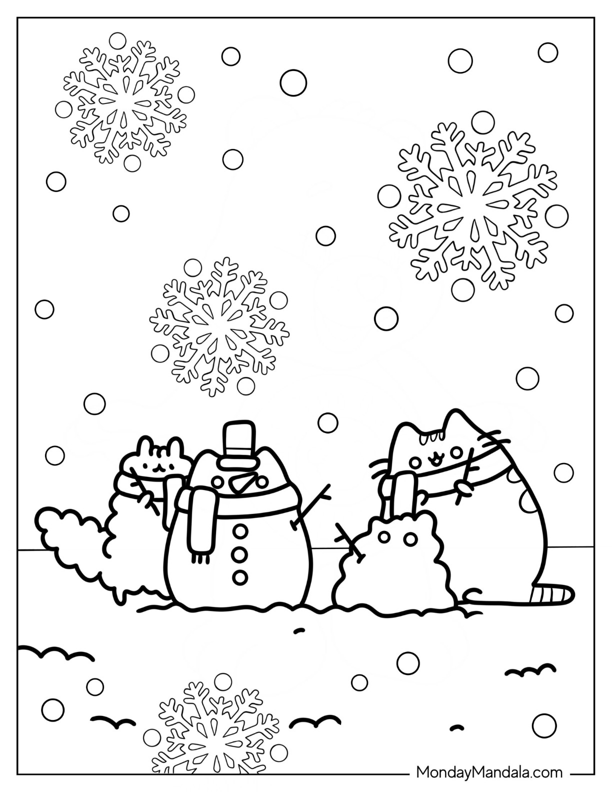 Snowflake coloring pages free pdf printables