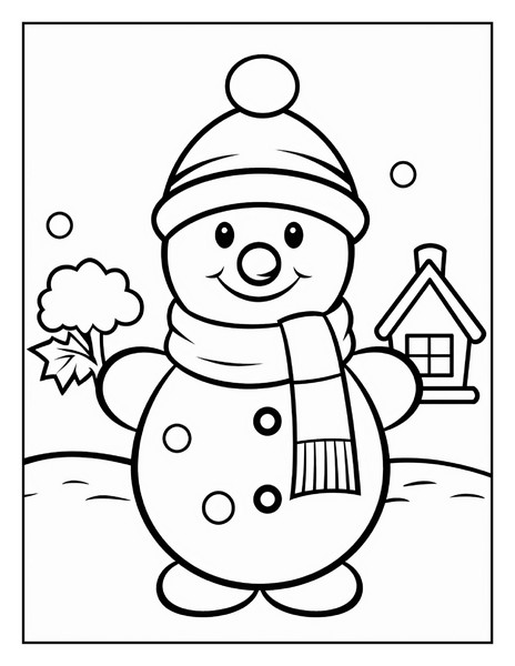 Snowman coloring pages to print