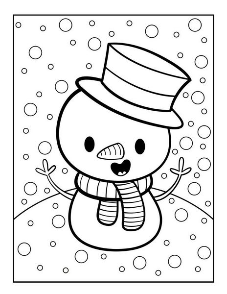 Snowman coloring pages to print
