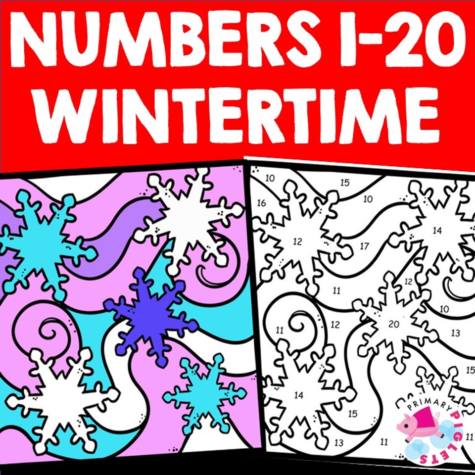 Winter color by number winter color by code winter coloring pages made by teachers
