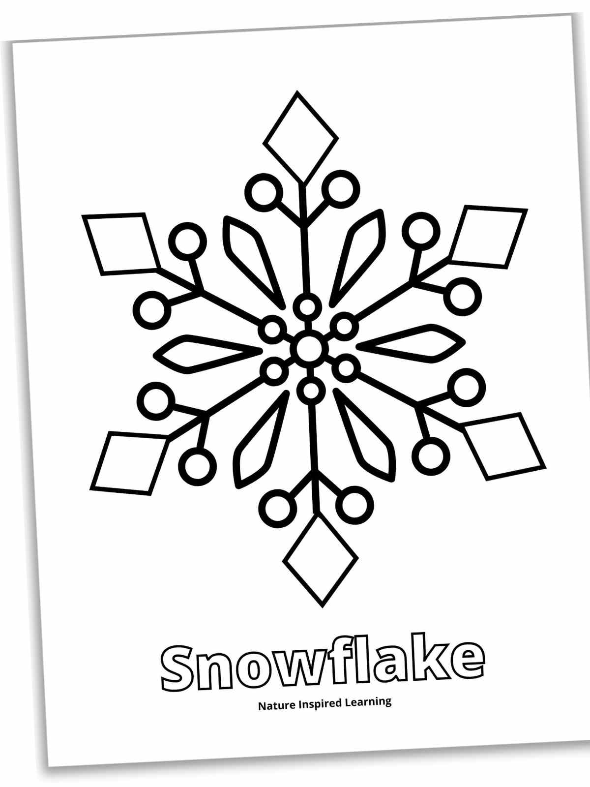 Snowflake coloring pages perfect for winter