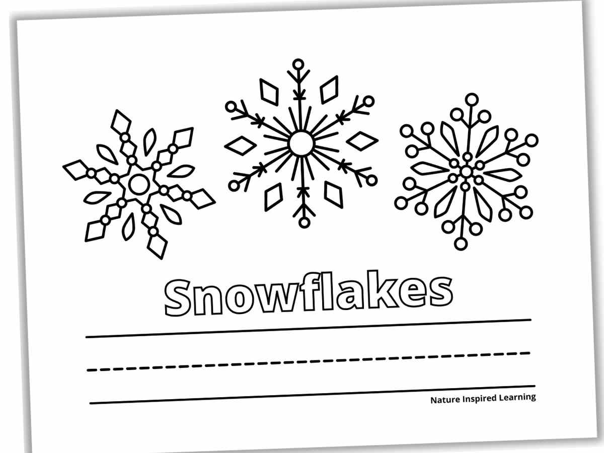 Snowflake coloring pages perfect for winter