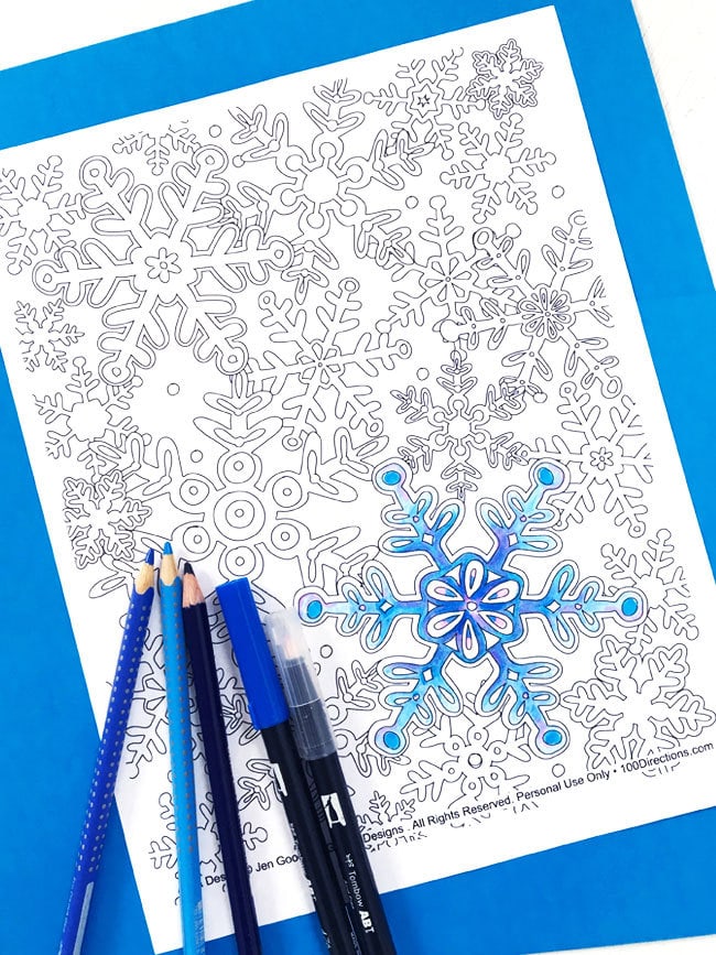 Snowflake coloring page