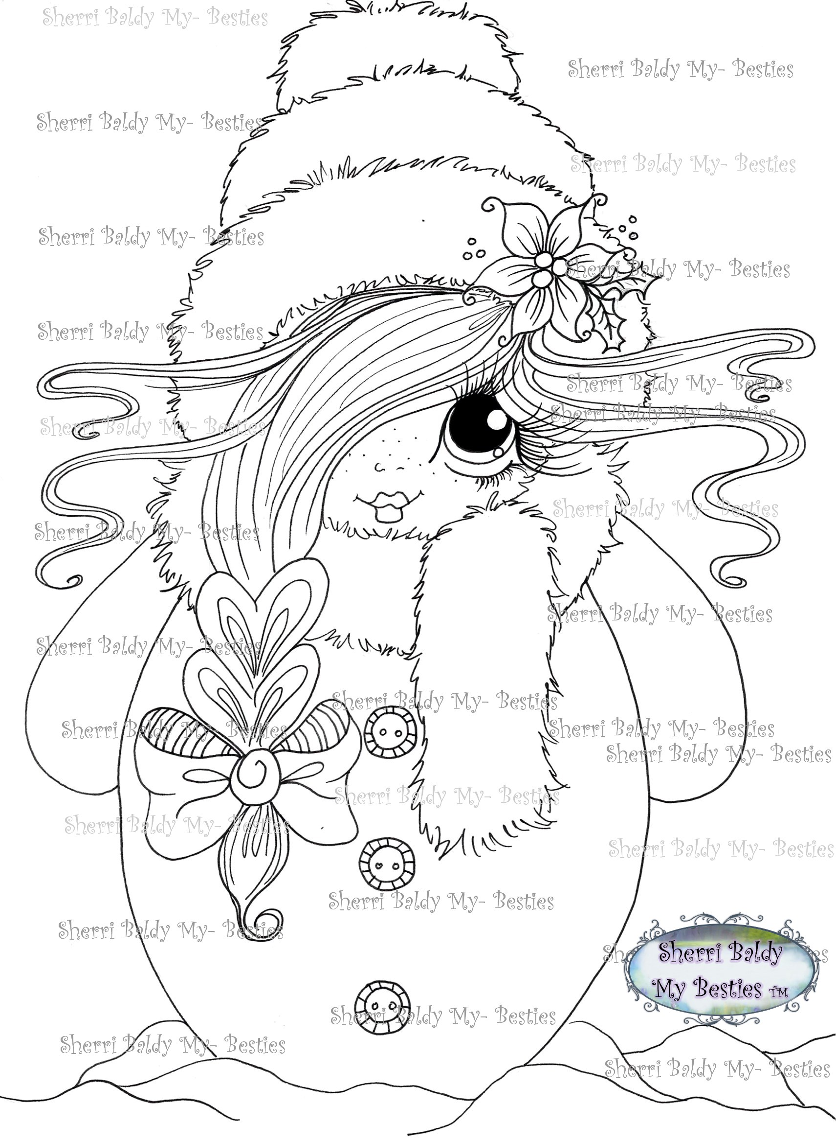 Instant download my besties scann snow girl bestie dolls digi stamp