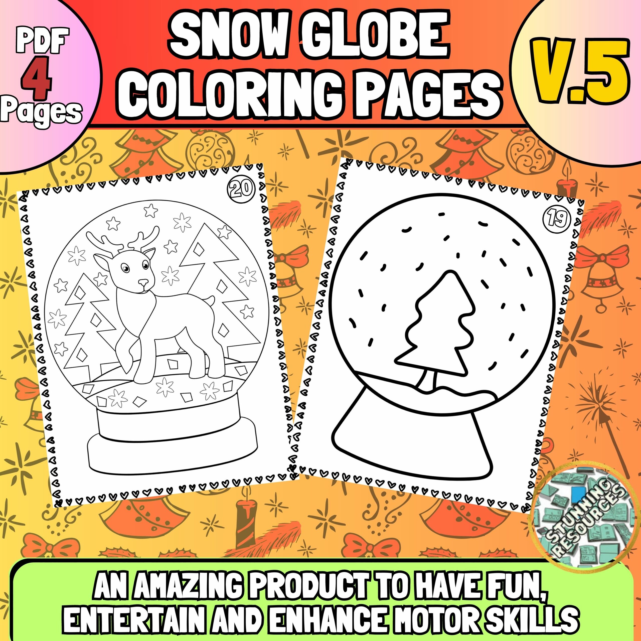 Snow globe coloring pages v made by teachers