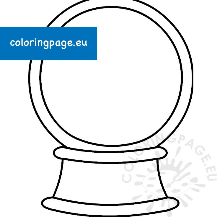 Free snow globe pattern printable coloring page