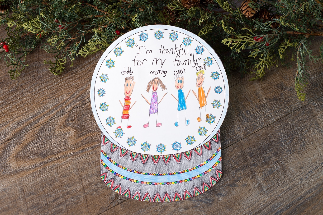 The prettiest snow globe coloring page for kids