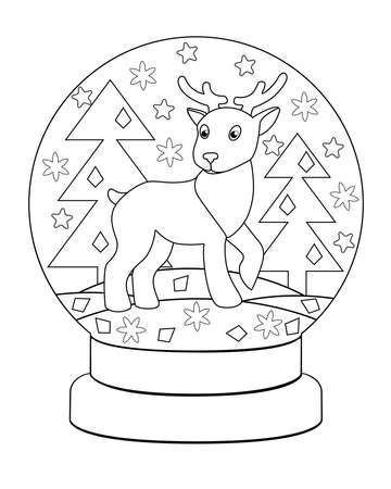 Snow globe with deer