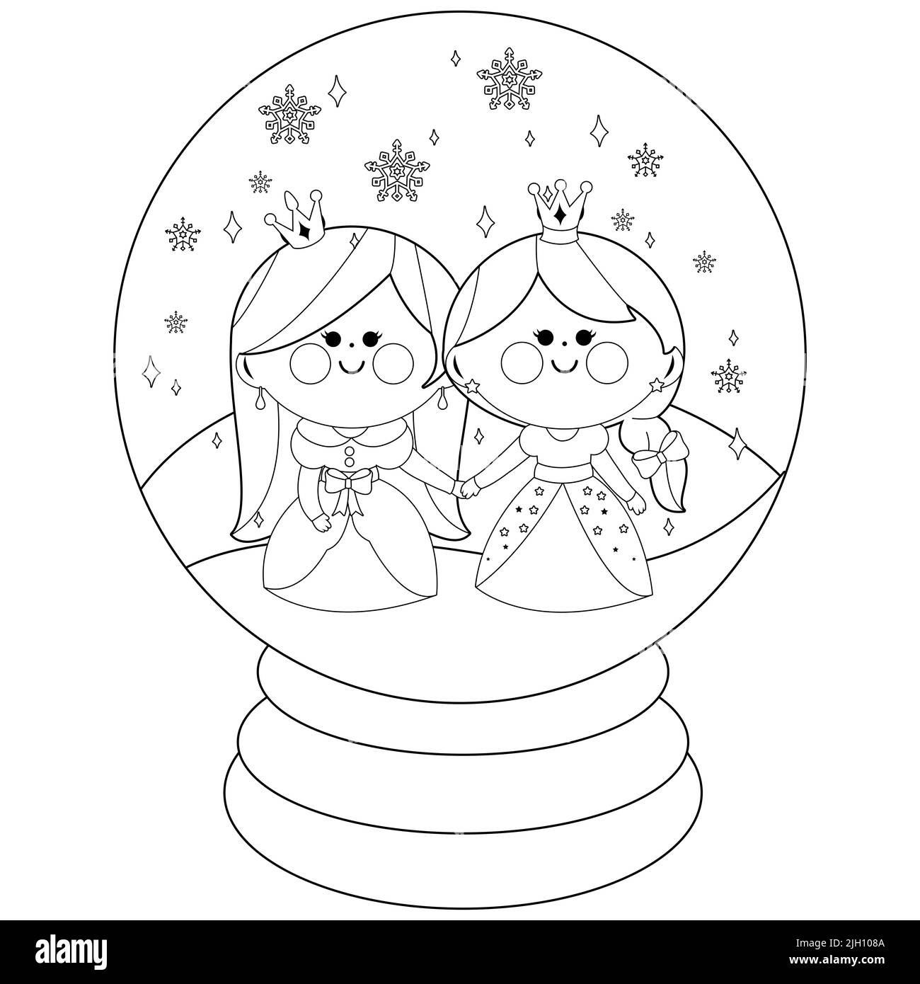 Snowglobe black and white stock photos images